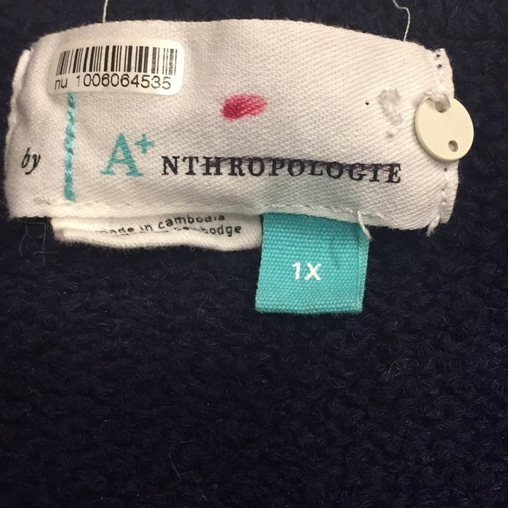 Anthropologie Valentina Navy Blue Short Sleeve Sweater - Picture 13 of 16